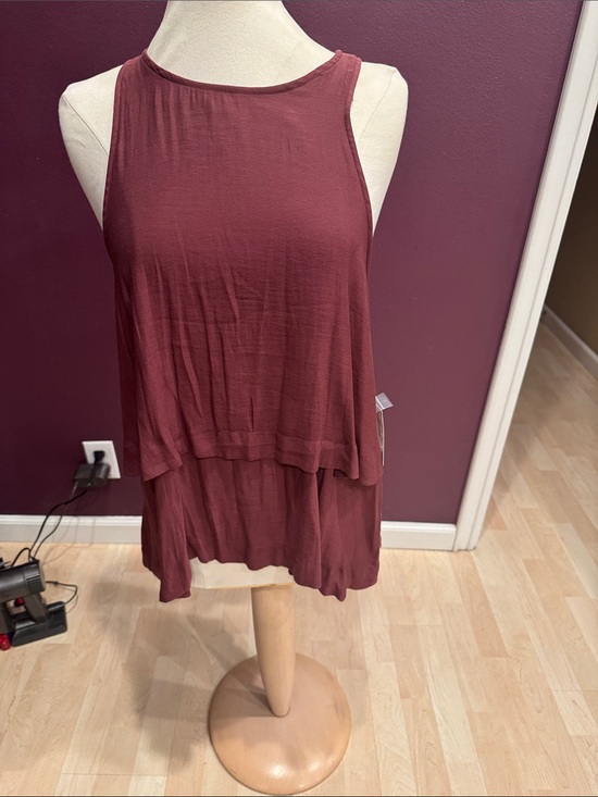 Free People Dresses & Skirts - Free People High-Low Layered Skirt in Burgundy